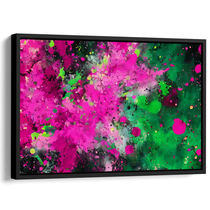 Colorful Energy Burst: Vibrant Abstract Expressionist Canvas Art