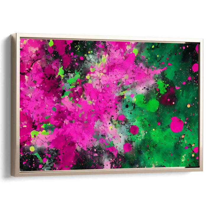 Colorful Energy Burst: Vibrant Abstract Expressionist Canvas Art