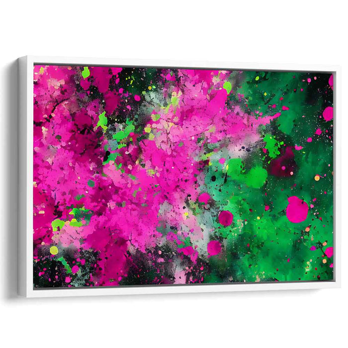 Colorful Energy Burst: Vibrant Abstract Expressionist Canvas Art