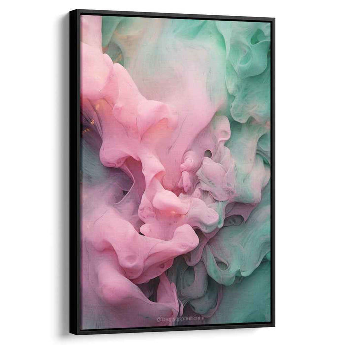 Whispers of Cotton Candy Galaxy: Pastel Dreamscape Fluid Art Canvas Print