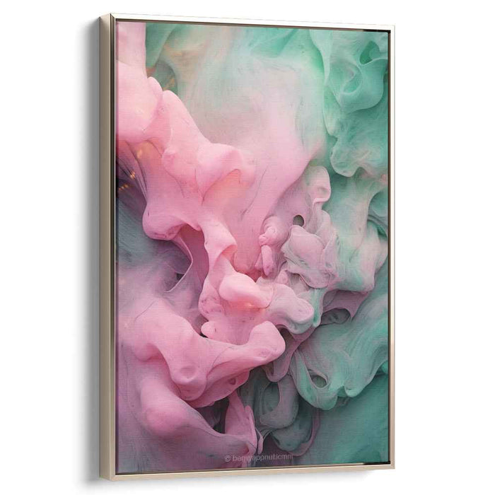 Whispers of Cotton Candy Galaxy: Pastel Dreamscape Fluid Art Canvas Print