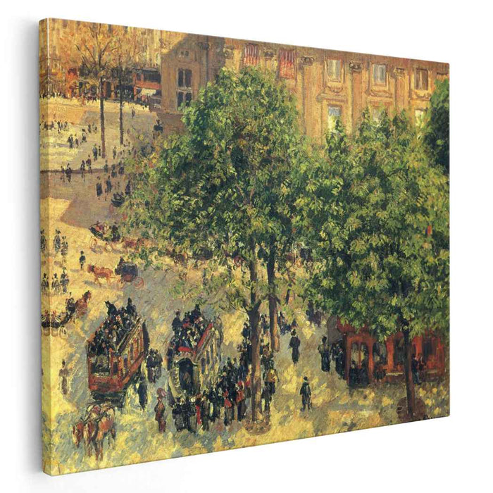 Place du Theatre-Francais, Spring by Camille Pissarro