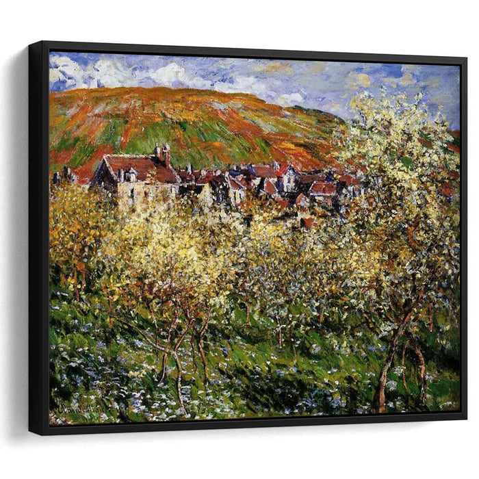 Plum Trees in Blossom at Vetheuil (1879) by Claude Monet