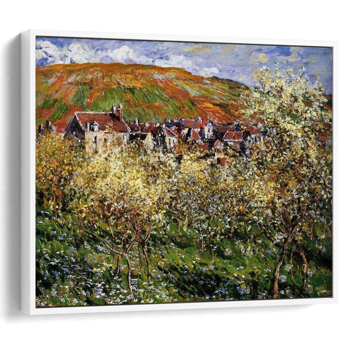 Plum Trees in Blossom at Vetheuil (1879) by Claude Monet