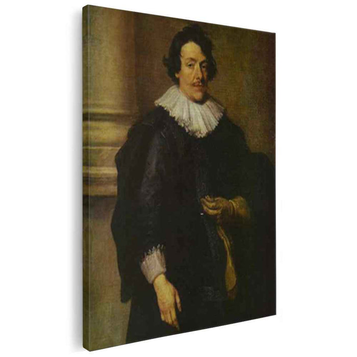Portrait of a Gentleman Dressed in Black, in Front of a Pillar by Anthony van Dyck