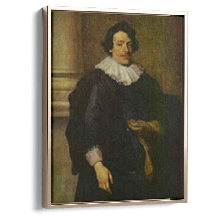Portrait of a Gentleman Dressed in Black, in Front of a Pillar by Anthony van Dyck