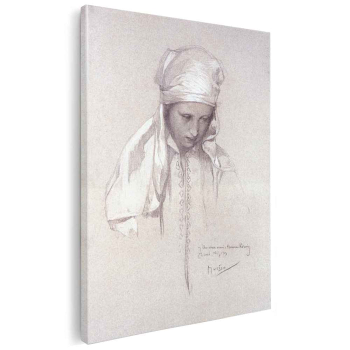 Portrait of a Girl (1913) by Alphonse Mucha