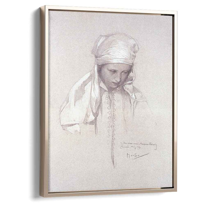 Portrait of a Girl (1913) by Alphonse Mucha