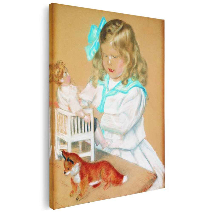 Portrait of a Girl (1915) by Boris Kustodiev