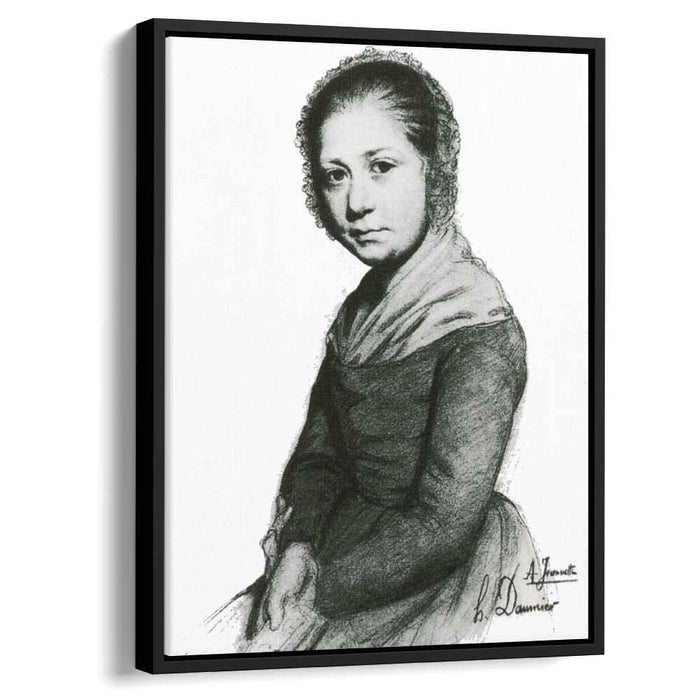 Portrait of a girl A Sleeve-board by Honore Daumier