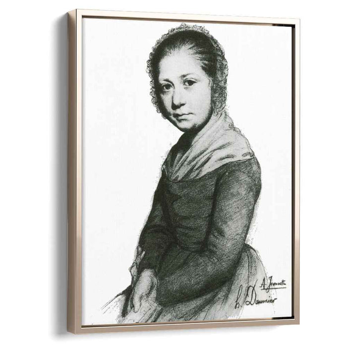 Portrait of a girl A Sleeve-board by Honore Daumier