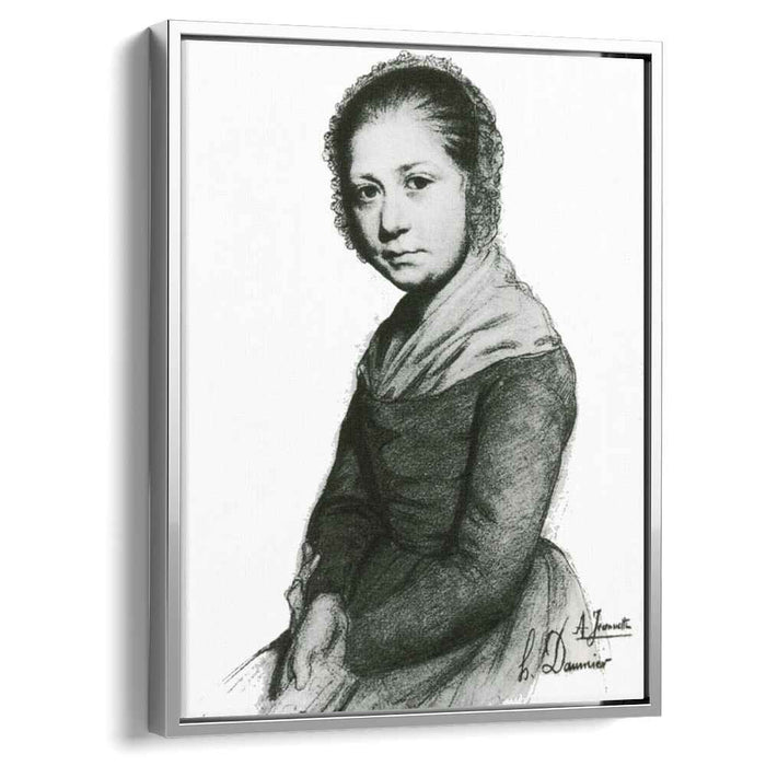 Portrait of a girl A Sleeve-board by Honore Daumier