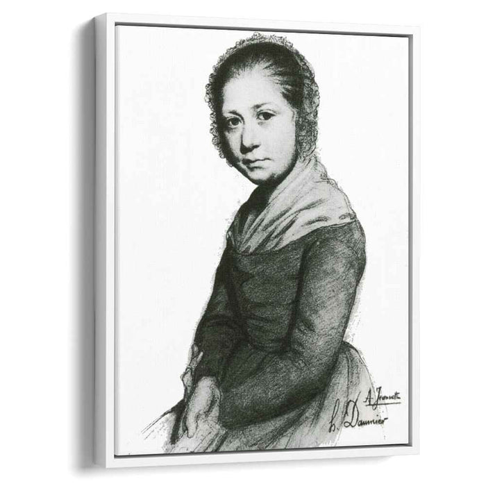 Portrait of a girl A Sleeve-board by Honore Daumier