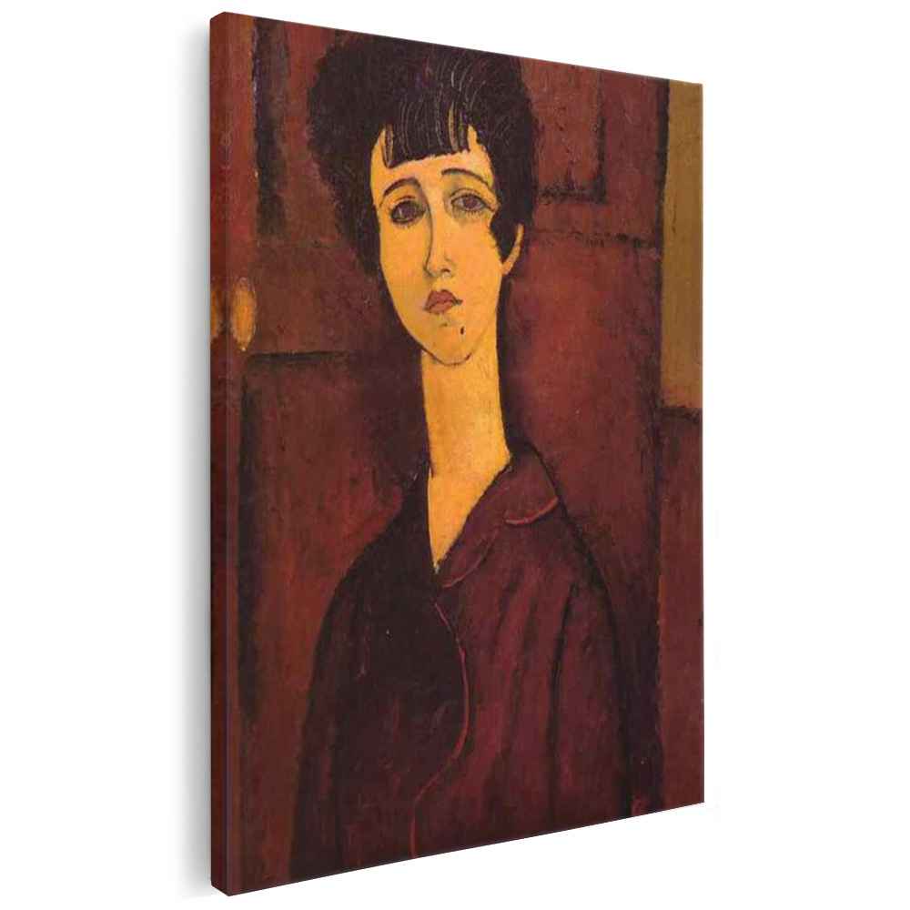 Portrait of a girl (Victoria) (1917) by Amedeo Modigliani - Canvas