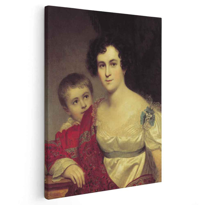 Portrait of A. I. Molchanova with Daughter (1814) by Orest Kiprensky