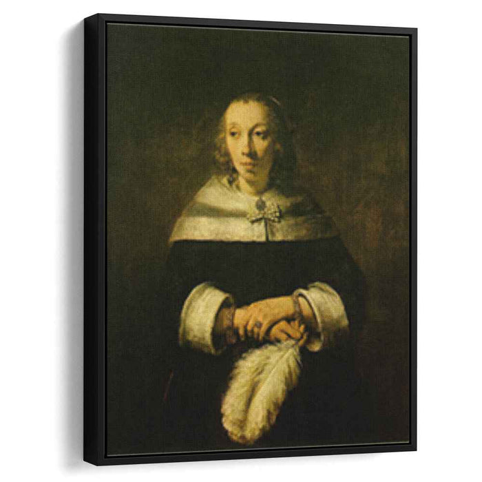 Portrait of a Lady with an Ostrich Feather Fan (1658) by Rembrandt