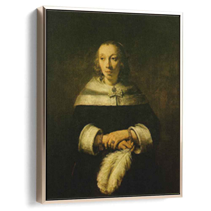 Portrait of a Lady with an Ostrich Feather Fan (1658) by Rembrandt