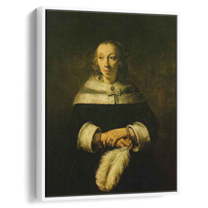 Portrait of a Lady with an Ostrich Feather Fan (1658) by Rembrandt