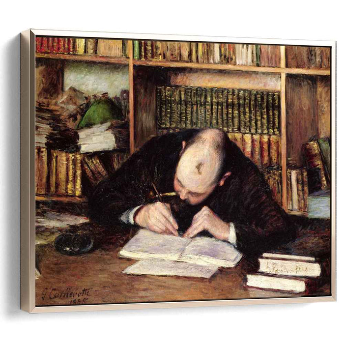 Portrait of a Man Writing in His Study (1885) by Gustave Caillebotte