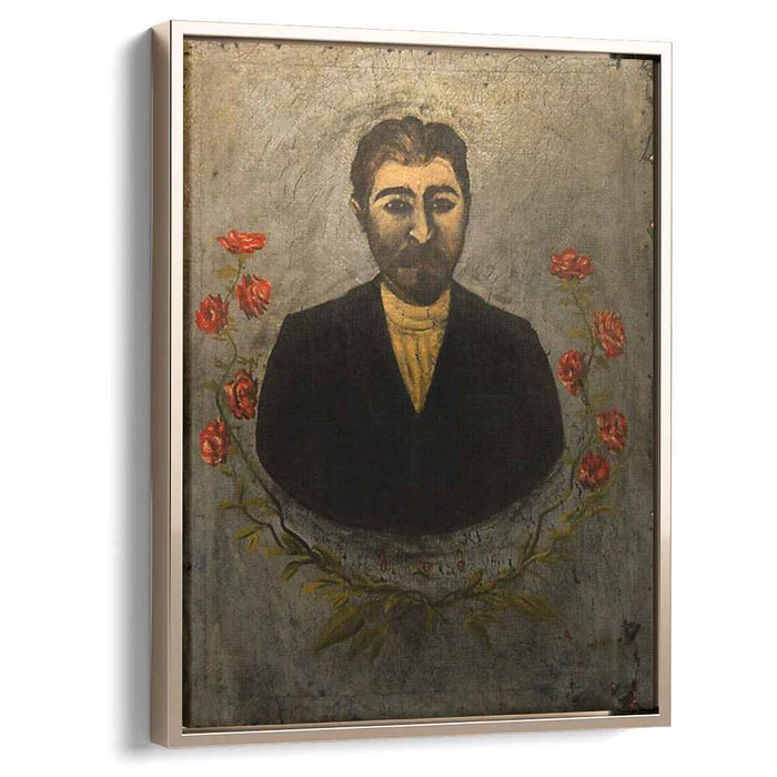 Portrait of a railway worker (Misha Meheteli) by Niko Pirosmani