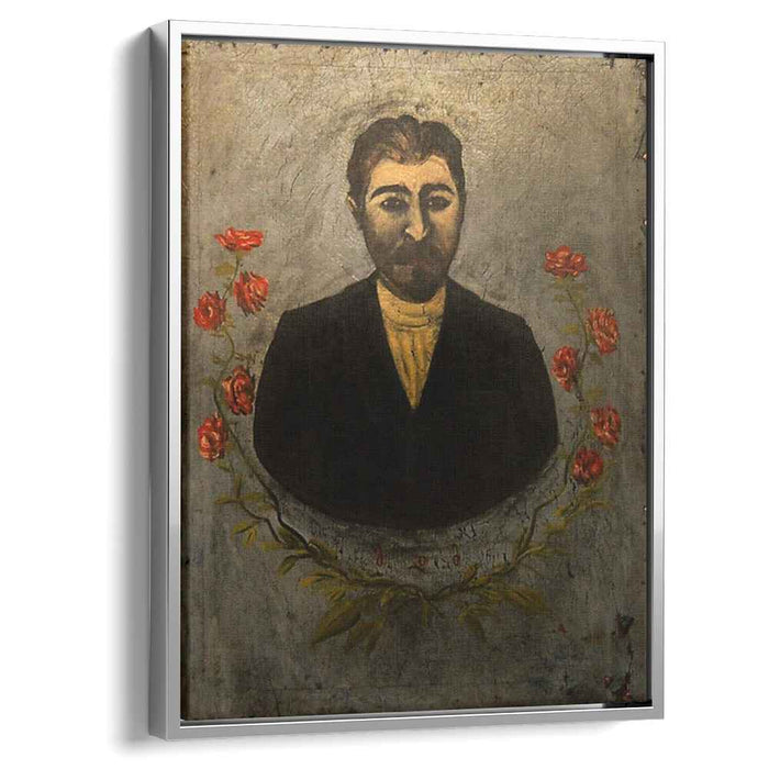 Portrait of a railway worker (Misha Meheteli) by Niko Pirosmani