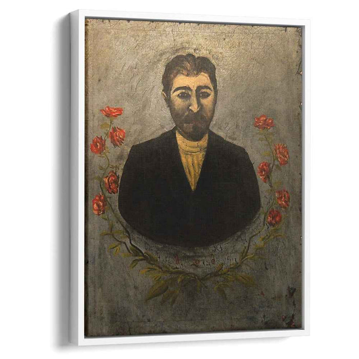 Portrait of a railway worker (Misha Meheteli) by Niko Pirosmani