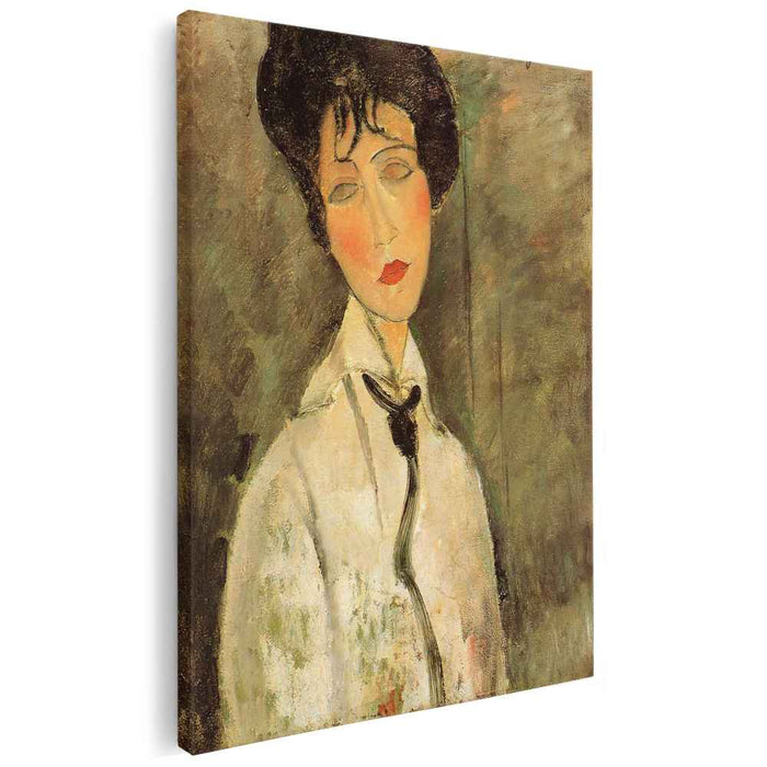 Portrait of a Woman in a Black Tie (1917) by Amedeo Modigliani