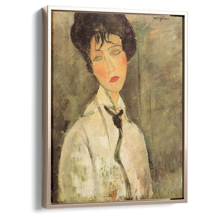 Portrait of a Woman in a Black Tie (1917) by Amedeo Modigliani