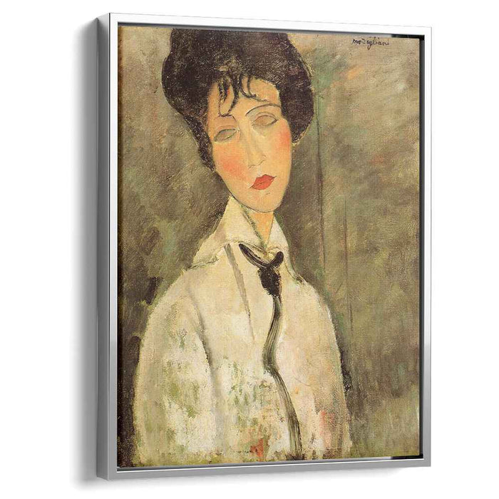 Portrait of a Woman in a Black Tie (1917) by Amedeo Modigliani
