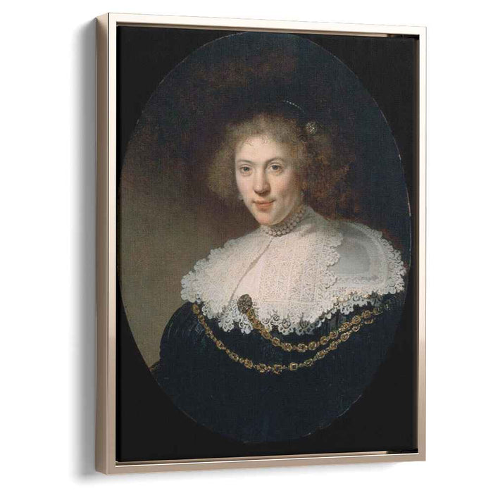 Portrait of a Woman Wearing a Gold Chain (1634) by Rembrandt