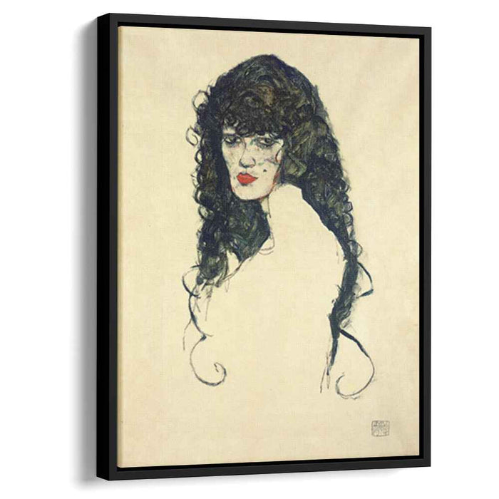 Portrait of a Woman with Black Hair (1914) by Egon Schiele