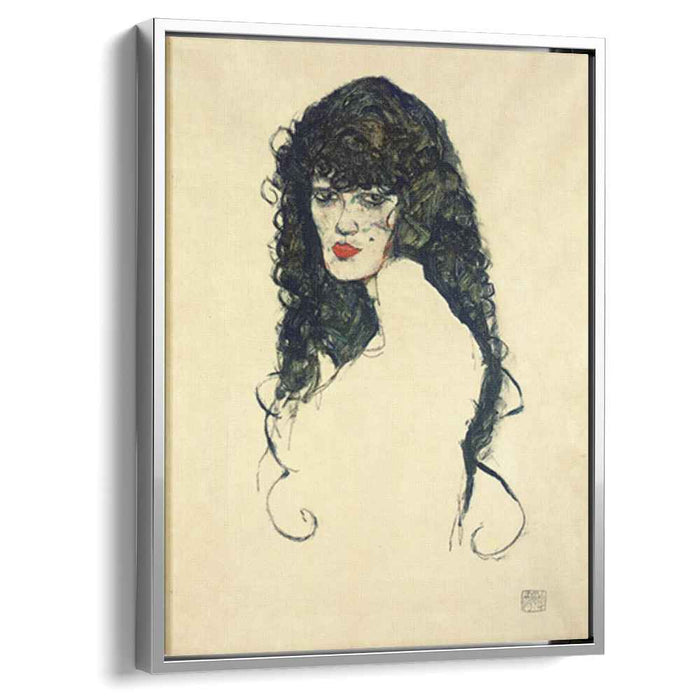 Portrait of a Woman with Black Hair (1914) by Egon Schiele