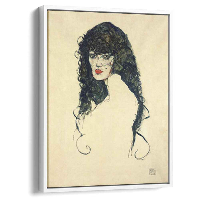 Portrait of a Woman with Black Hair (1914) by Egon Schiele