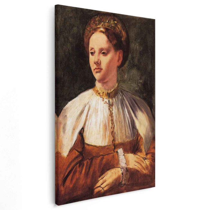 Portrait of a Young Woman (after Bacchiacca) (1859) by Edgar Degas