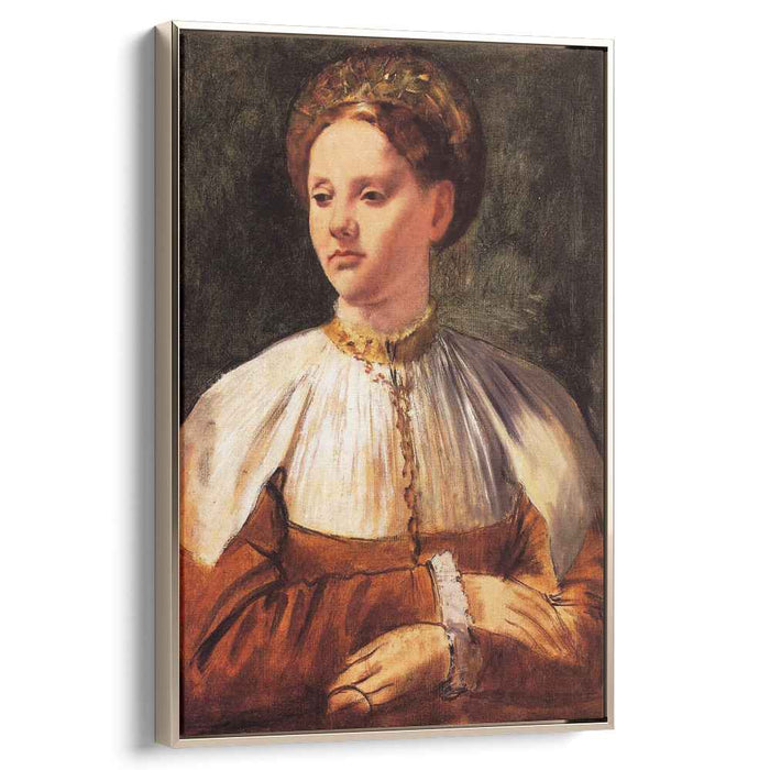 Portrait of a Young Woman (after Bacchiacca) (1859) by Edgar Degas