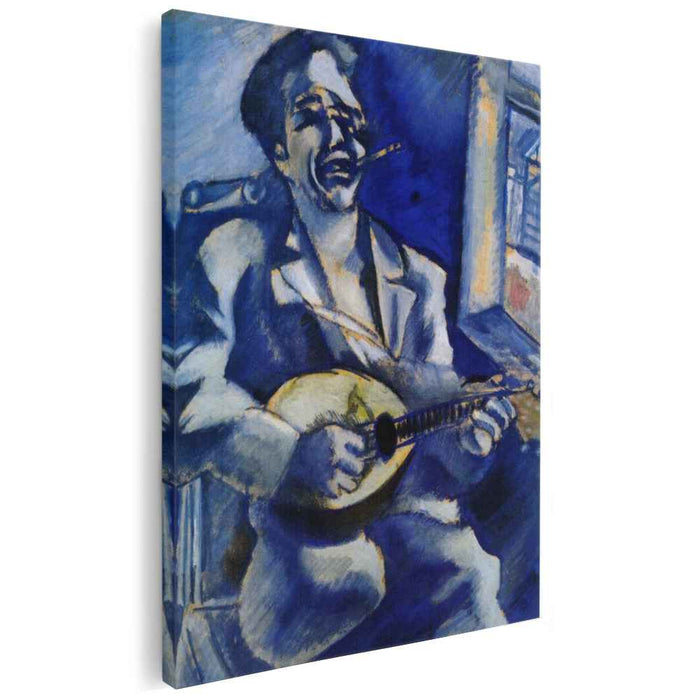 Portrait of Brother David with Mandolin (1914) by Marc Chagall