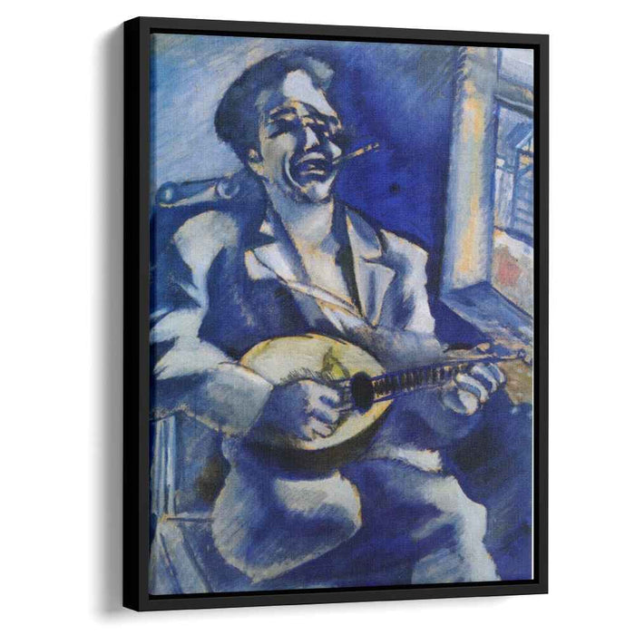 Portrait of Brother David with Mandolin (1914) by Marc Chagall