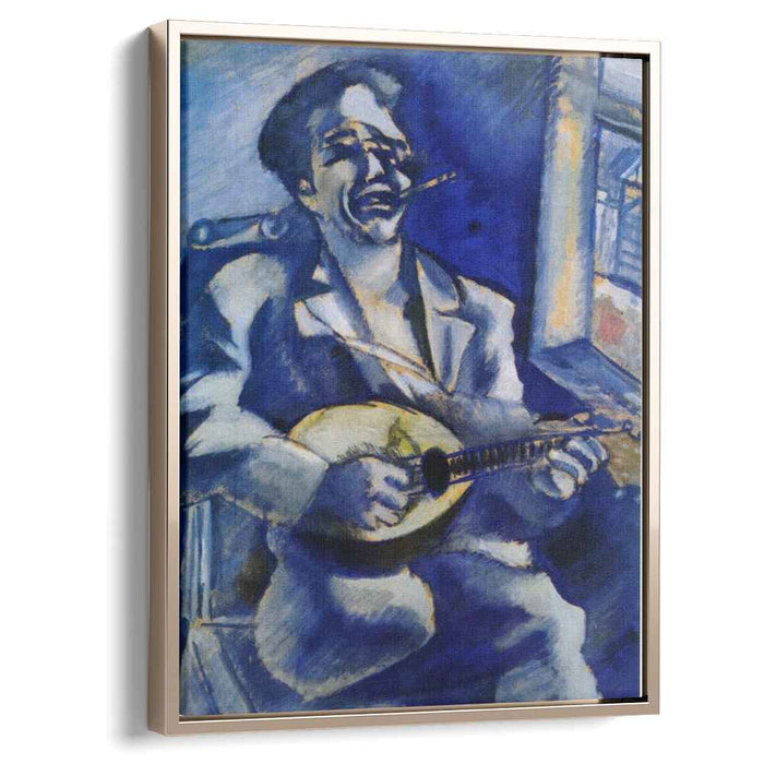 Portrait of Brother David with Mandolin (1914) by Marc Chagall