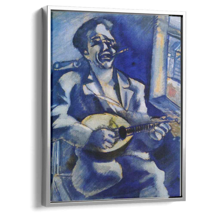 Portrait of Brother David with Mandolin (1914) by Marc Chagall