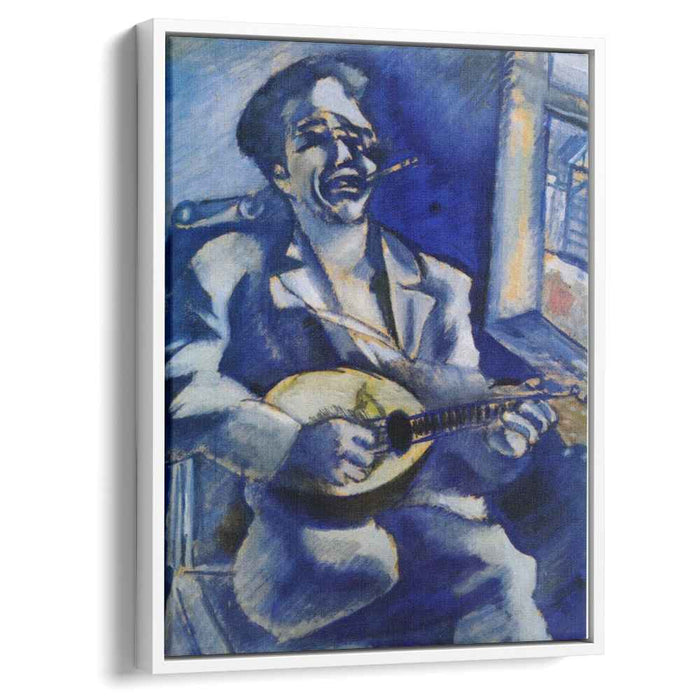 Portrait of Brother David with Mandolin (1914) by Marc Chagall