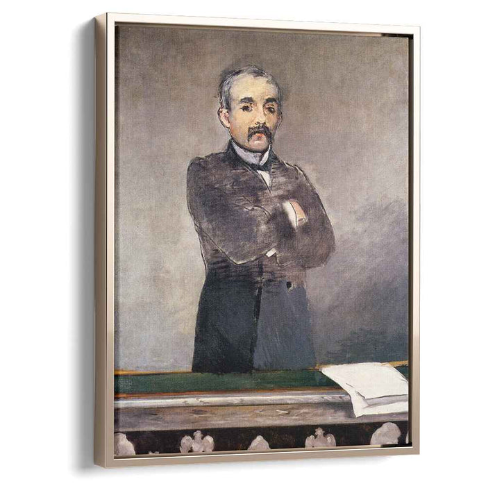 Portrait of Clemenceau at the tribune (1880) by Edouard Manet