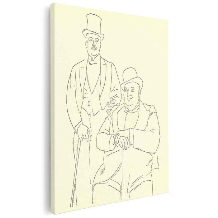 Portrait of Diaghilev and Seligsberg (1917) by Pablo Picasso