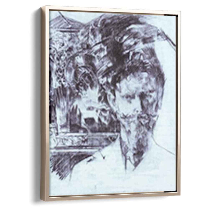 Portrait of Doctor Fiodor Usoltsev with an Icon in the Background (1904) by Mikhail Vrubel