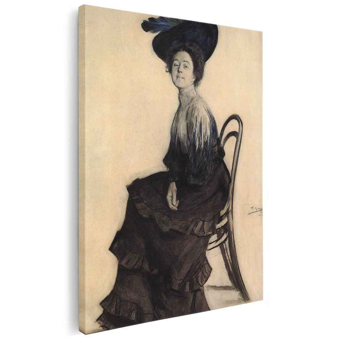 Portrait of E.A. Polevitskaya (1905) by Boris Kustodiev