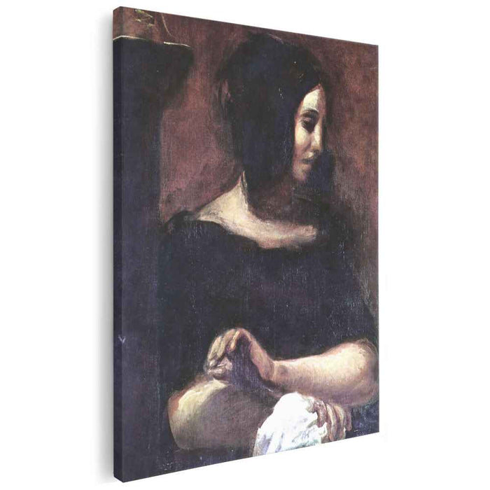 Portrait of George Sand (1838) by Eugene Delacroix