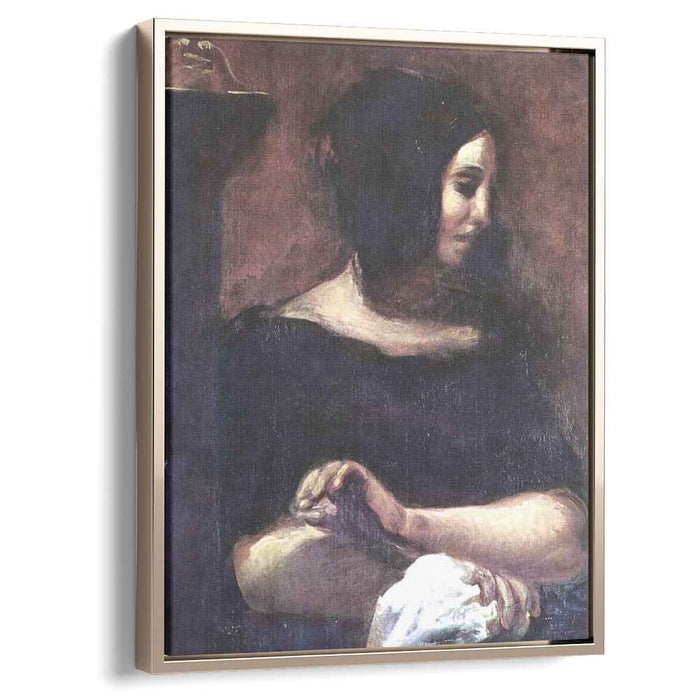Portrait of George Sand (1838) by Eugene Delacroix