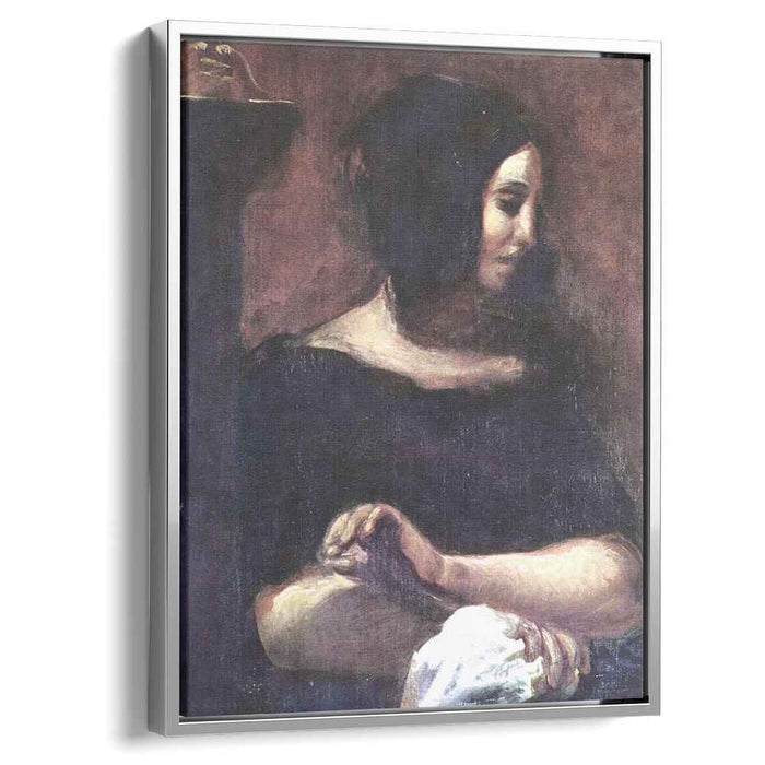Portrait of George Sand (1838) by Eugene Delacroix