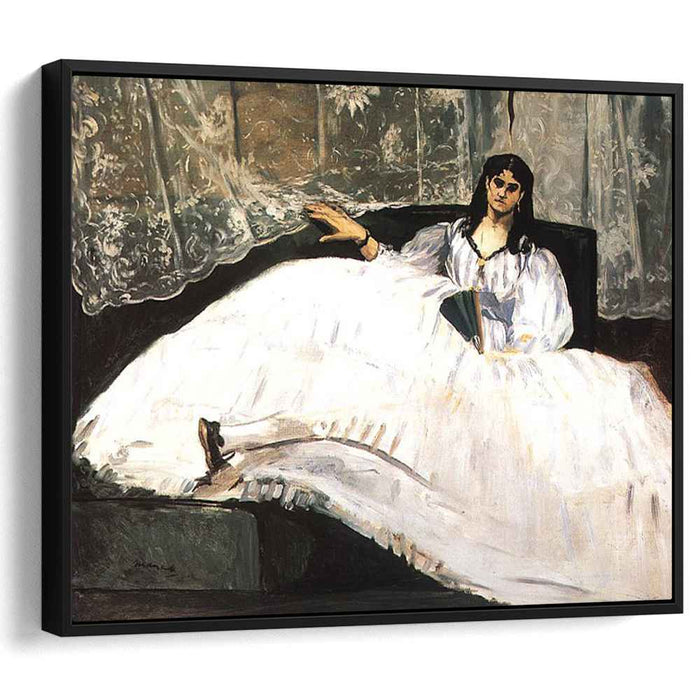 Jeanne Duval, Baudelaire's Mistress, Reclining (Lady with a Fan) by Edouard Manet