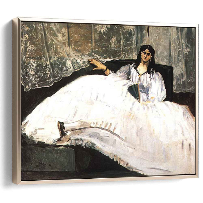 Jeanne Duval, Baudelaire's Mistress, Reclining (Lady with a Fan) by Edouard Manet