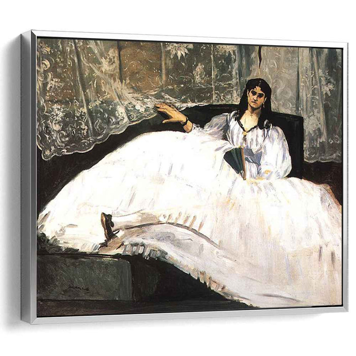 Jeanne Duval, Baudelaire's Mistress, Reclining (Lady with a Fan) by Edouard Manet